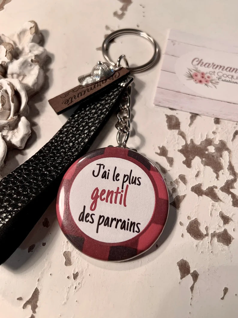 Porte clés pour parrain