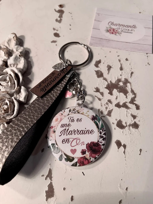 Porte clés demande marraine