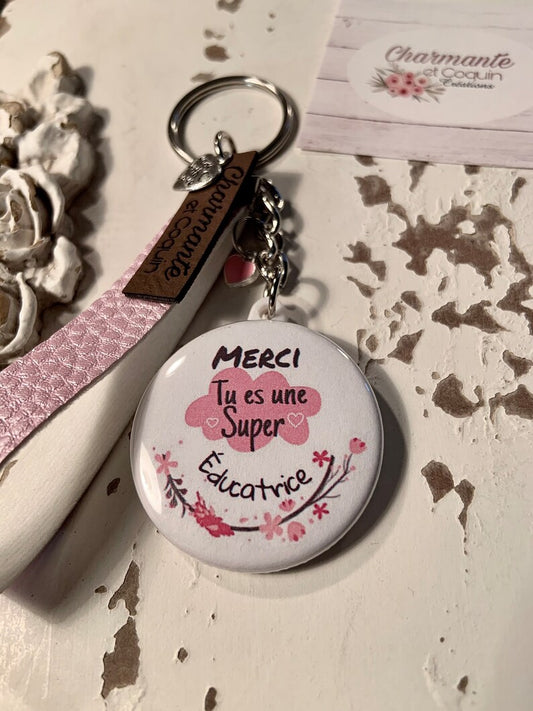 Porte clés personnalisé cadeau pour éducatrice