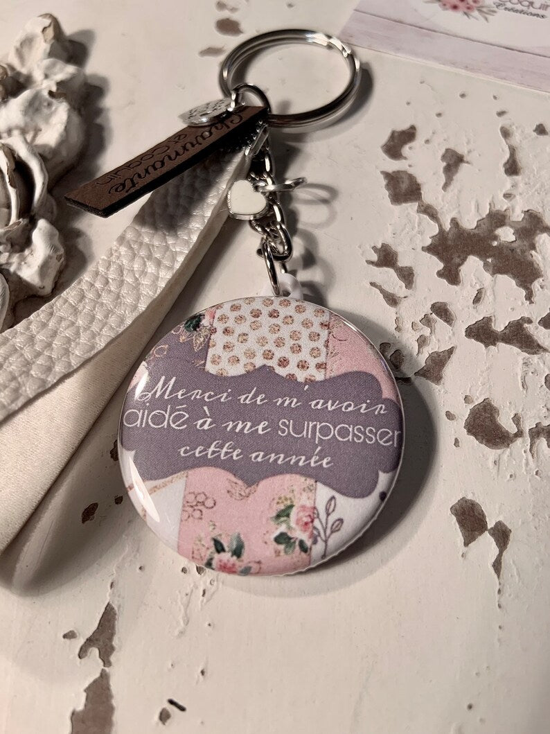 Porte - clés merci de m'avoir aidé à me surpasser cette année