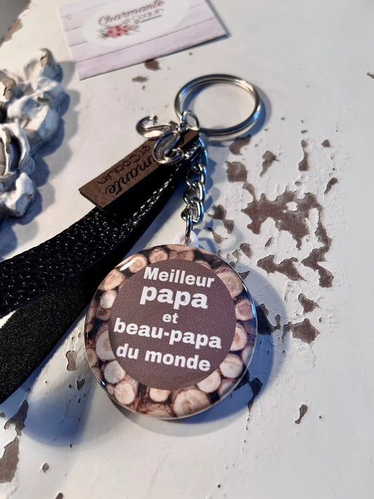 Porte clés personnalisé pour papa et beau papa