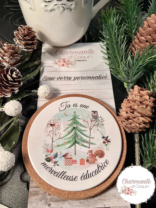 Sous verre personnalisé avec magnifique citation, cadeau pour éducatrice, cadeau de  remerciementd