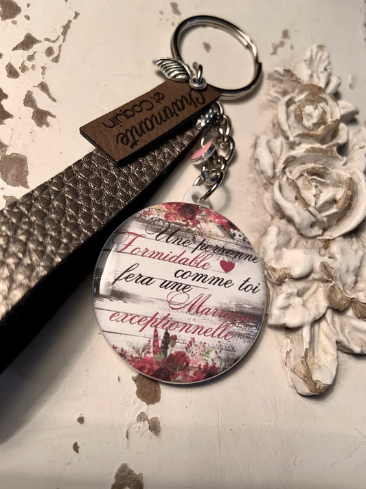Porte clés personnalisé, cadeau demande marraine. Surprise marraine