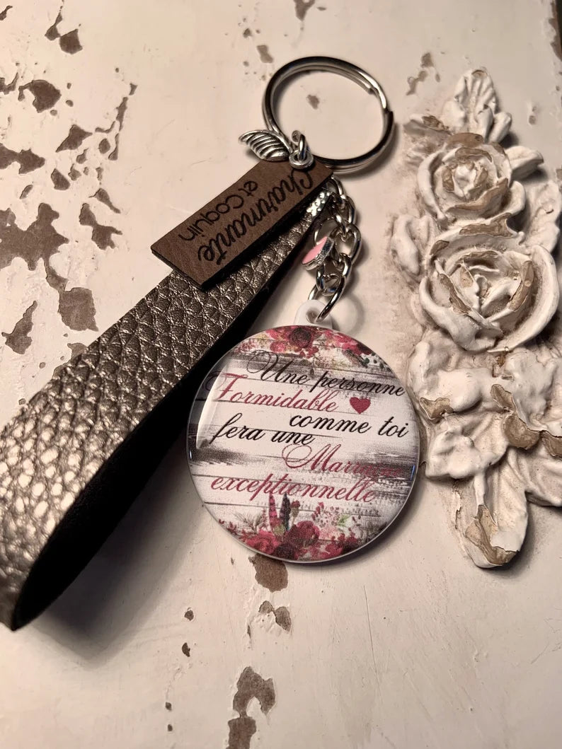 Porte clés personnalisé, cadeau demande marraine. Surprise marraine