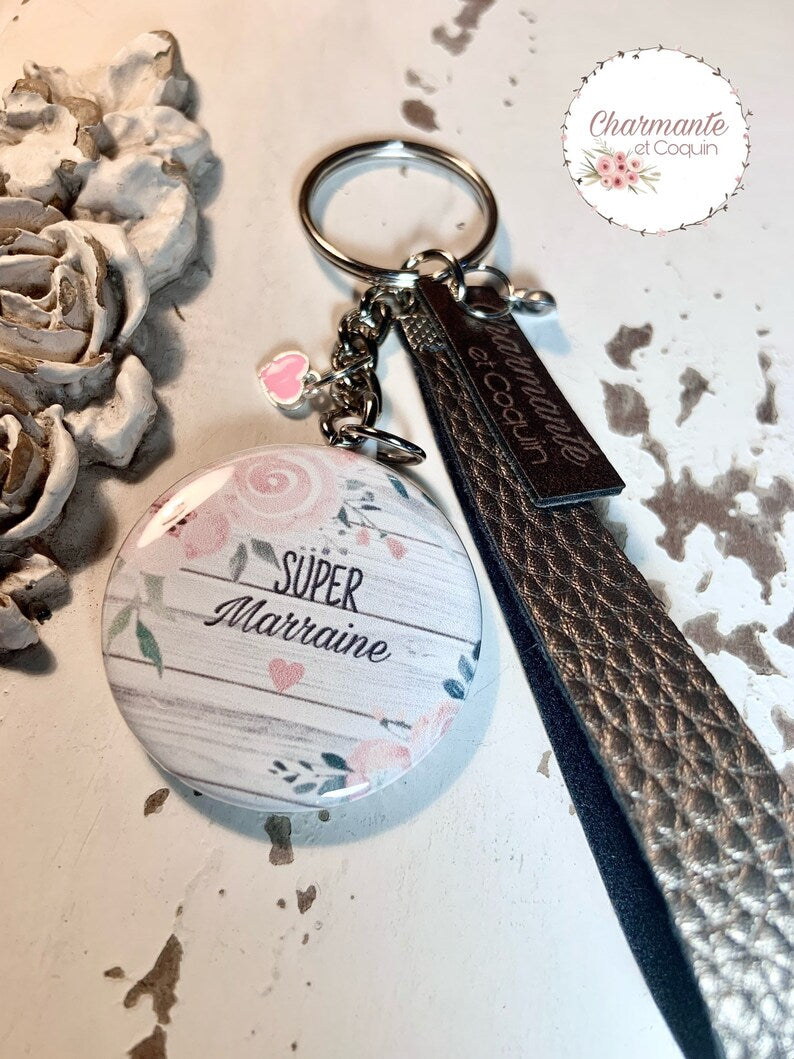 Porte clés personnalisé pour marraine