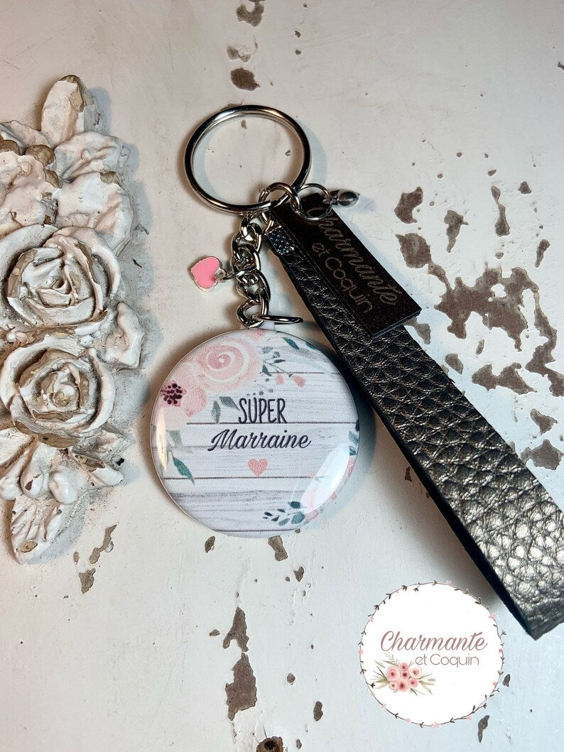 Porte clés personnalisé pour marraine