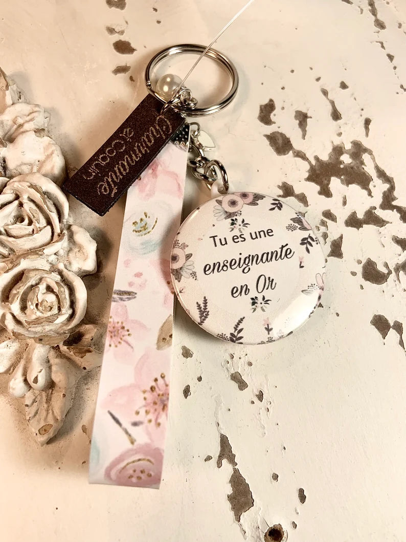 Porte clés personnalisé, cadeau pour enseignante , remerciement