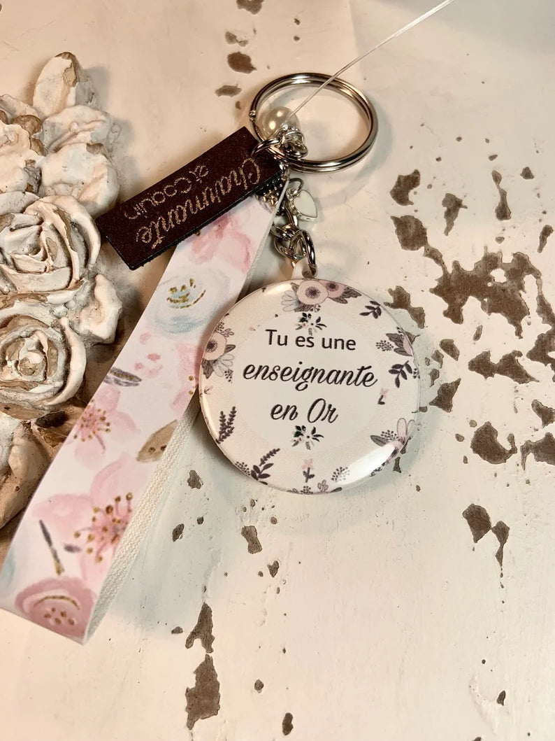 Porte clés personnalisé, cadeau pour enseignante , remerciement