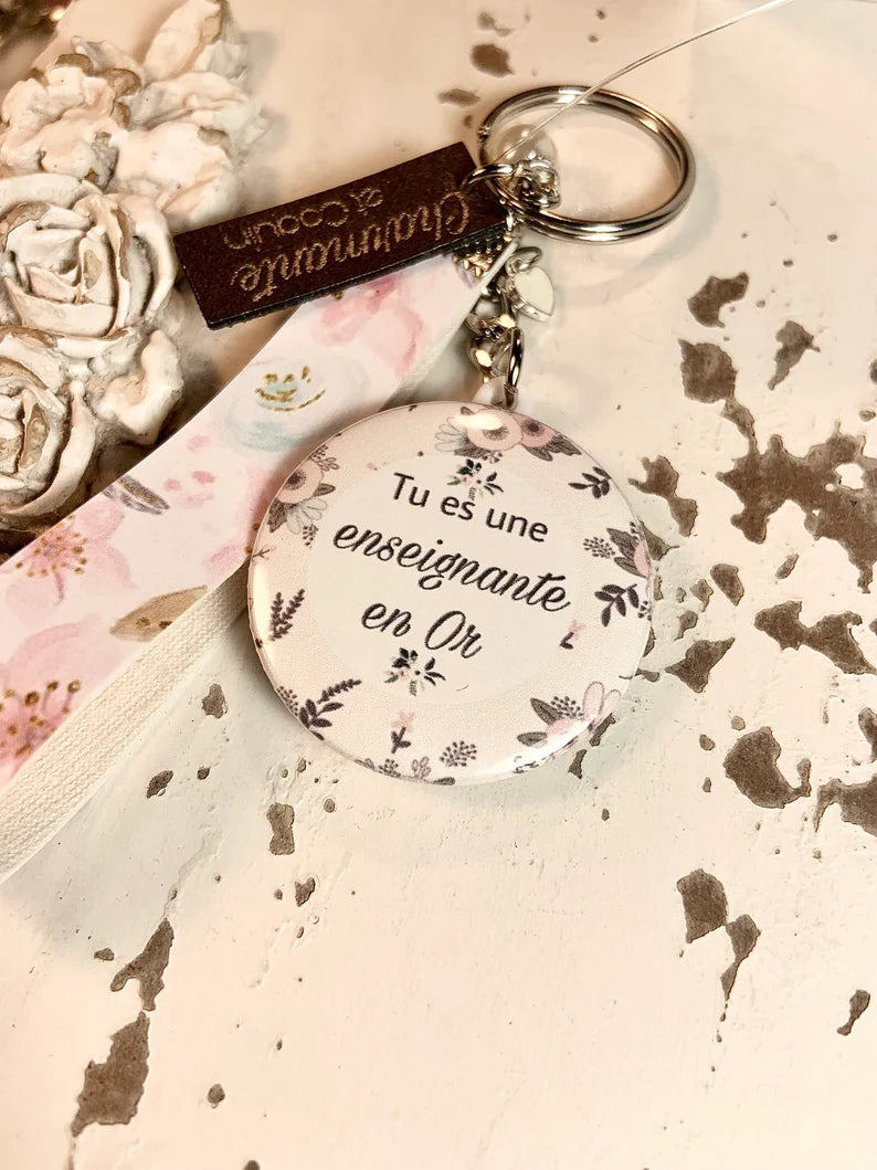 Porte clés personnalisé, cadeau pour enseignante , remerciement