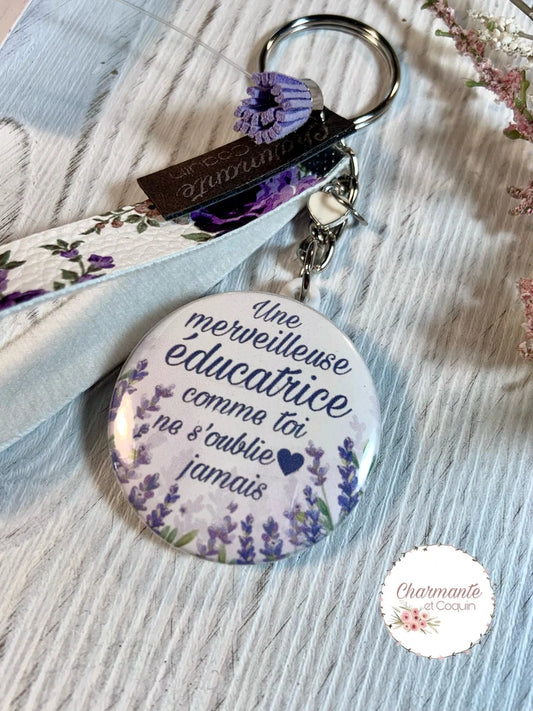 Porte clés personnalisé cadeau pour éducatrice ,cadeau remerciement éducatrice