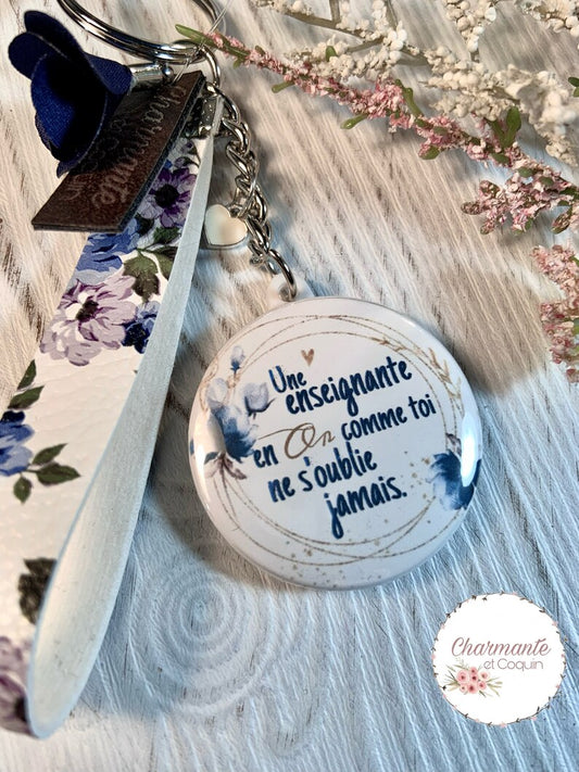 Porte clés personnalisé cadeau pour enseignante, cadeau remerciement professeur