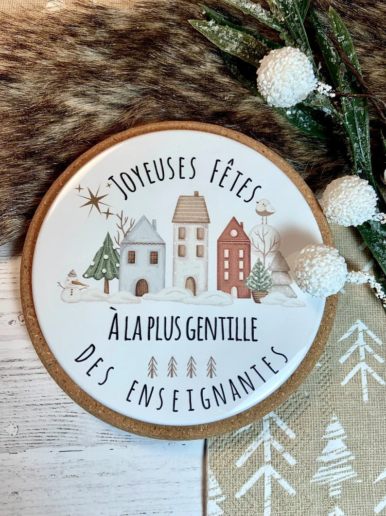 Sous verre personnalisé avec magnifique citation, cadeau pour enseignante, cadeau de  remerciement