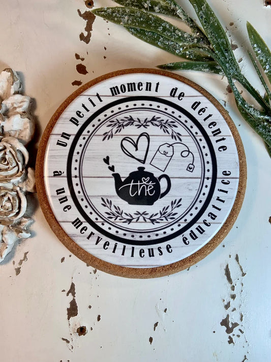 Sous-verre personnalisé cadeau éducatrice ,cadeau remerciement