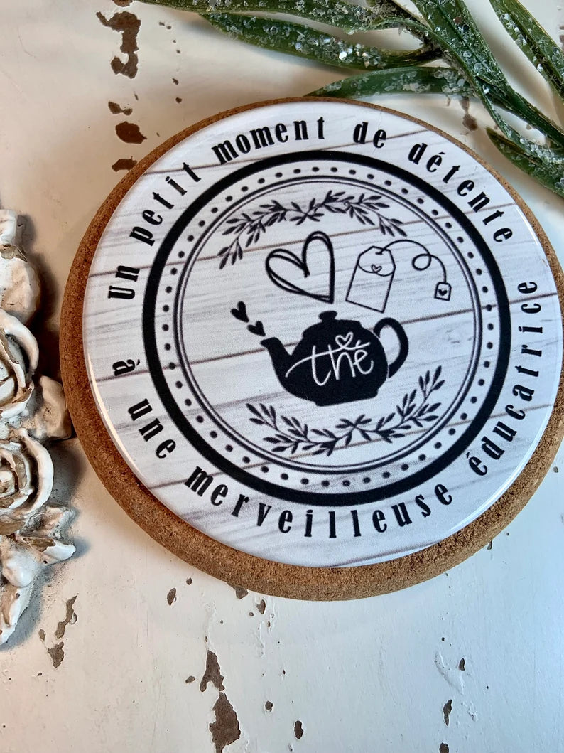 Sous-verre personnalisé cadeau éducatrice ,cadeau remerciement