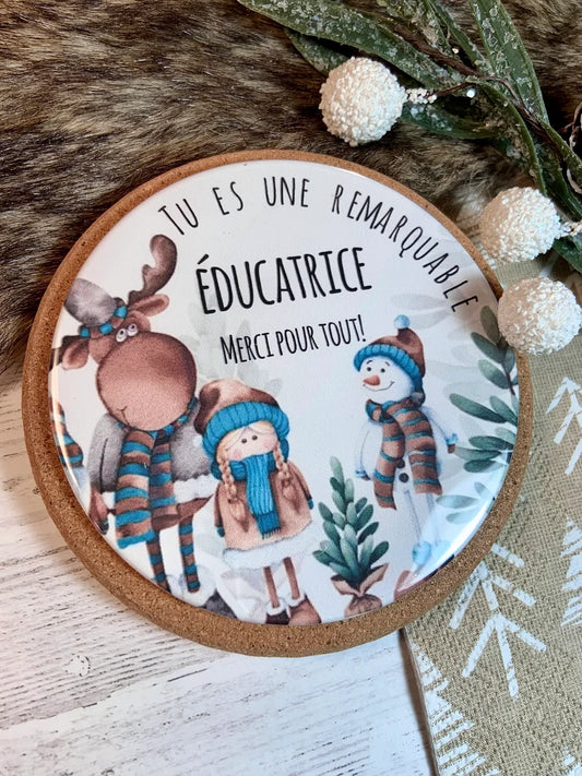 Sous verre personnalisé avec magnifique citation, cadeau pour éducatrice, cadeau de  remerciement