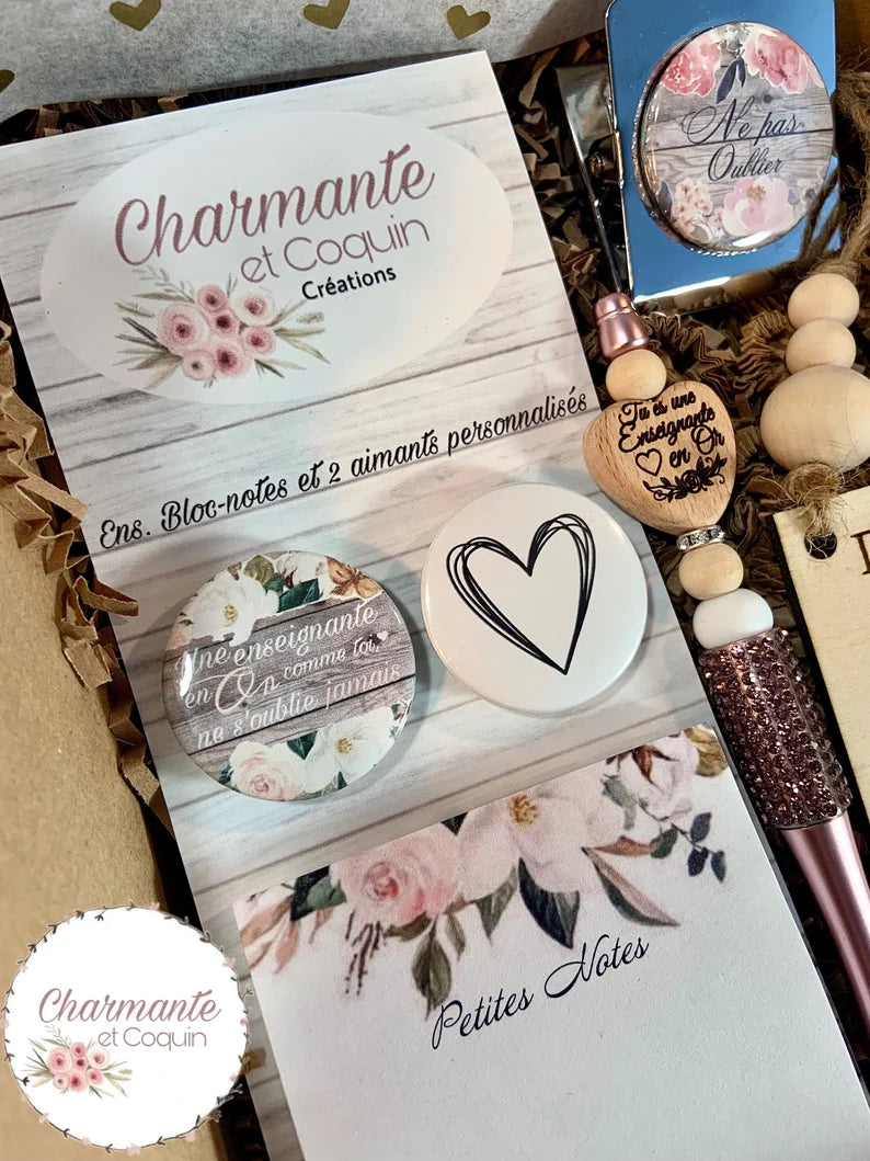 Boîte cadeaux personnalisés cadeaux pour enseignante, cadeau remerciement professeur