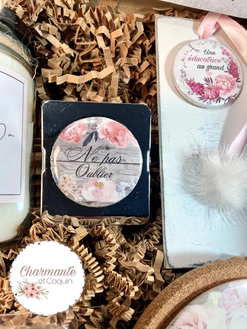 Charmante boîte cadeaux personnalisée, cadeau pour éducatrice