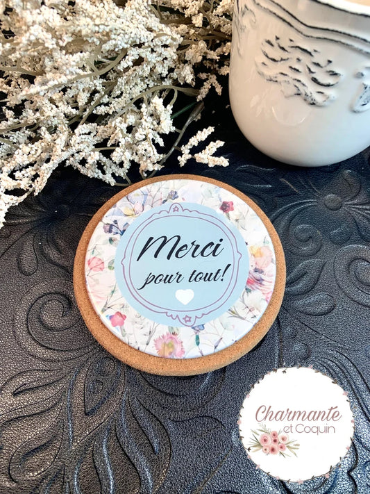 Sous verre personnalisé Merci pour tout cadeau remerciement