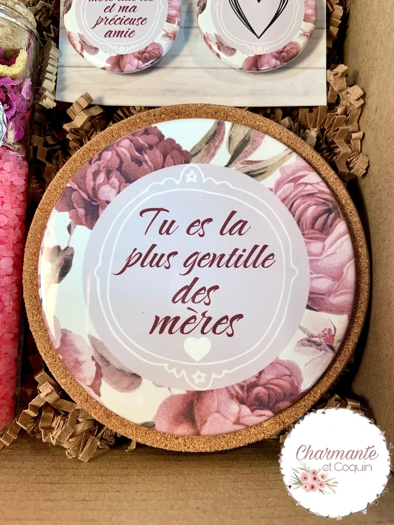 Charmante boîte cadeaux personnalisée pour une maman, cadeaux pour fête des mères