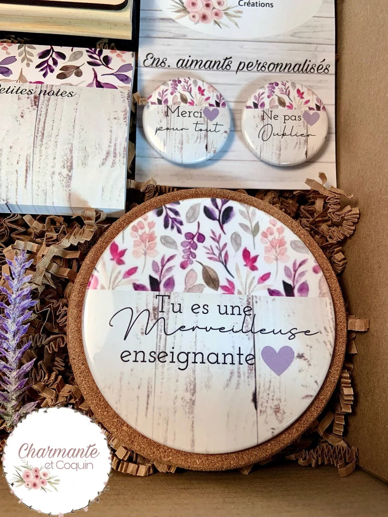 Boîte cadeaux personnalisés cadeaux pour enseignante, cadeau remerciement professeur