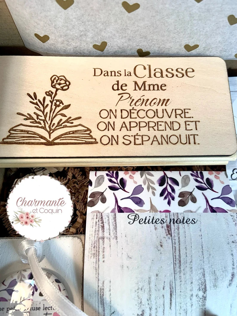 Boîte cadeaux personnalisés cadeaux pour enseignante, cadeau remerciement professeur