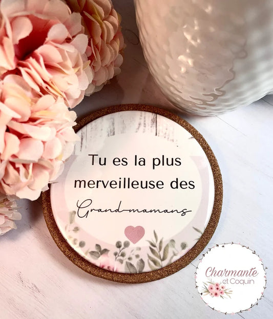 Sous verre personnalisé cadeau pour votre grand-maman adorée