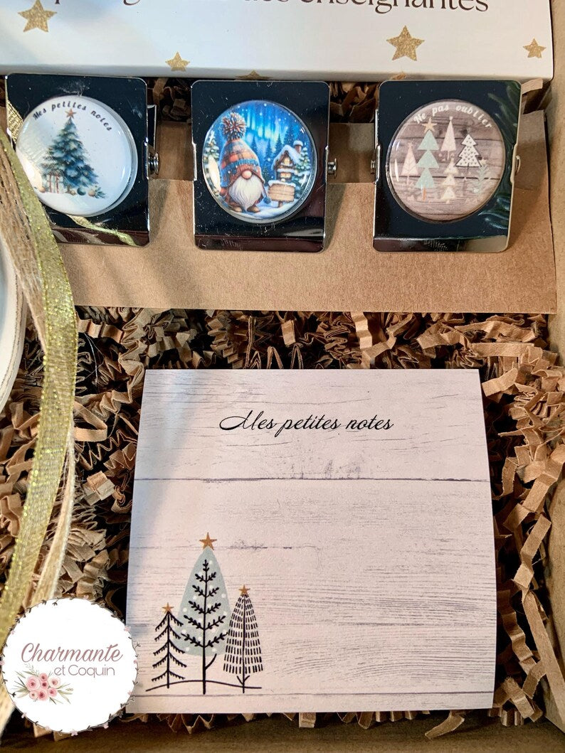 Boîte cadeaux de Noël personnalisée pour éducatrice ,enseignante ou avec votre citation personnalisée .Coffret cadeau