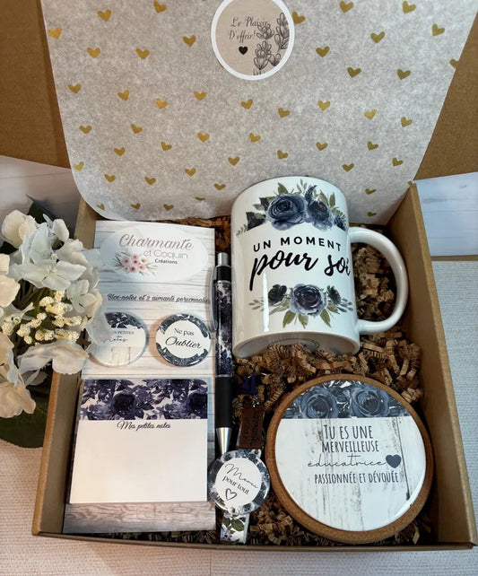 Boîte cadeaux personnalisés cadeaux pour éducatrice , cadeau remerciement éducatrice