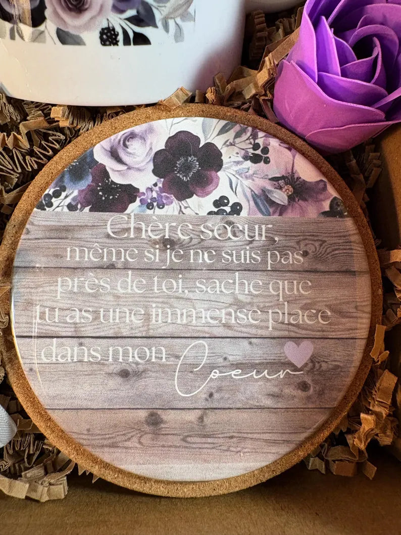 Boîte cadeau personnalisée , cadeau pour une précieuse sœur.