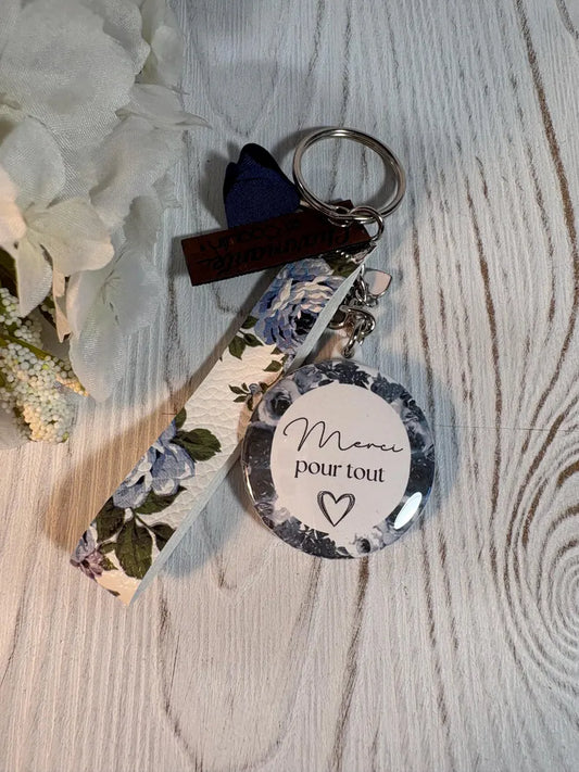 Porte clés personnalisé cadeau de remerciement .Merci pour tout