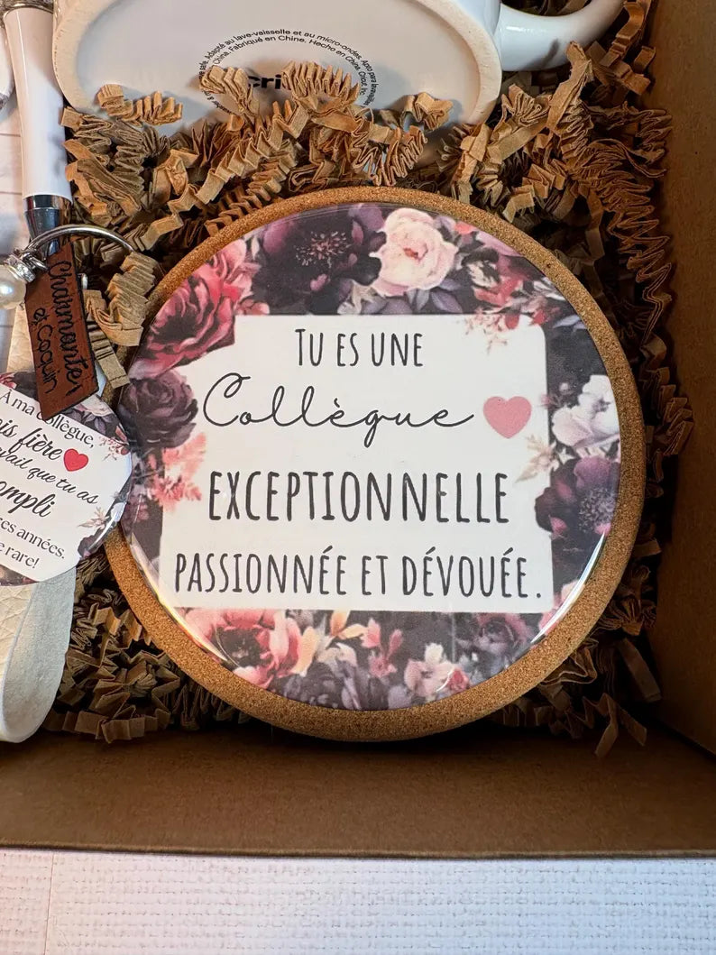 Boîte cadeau personnalisée , cadeau pour une collègue de travail.
