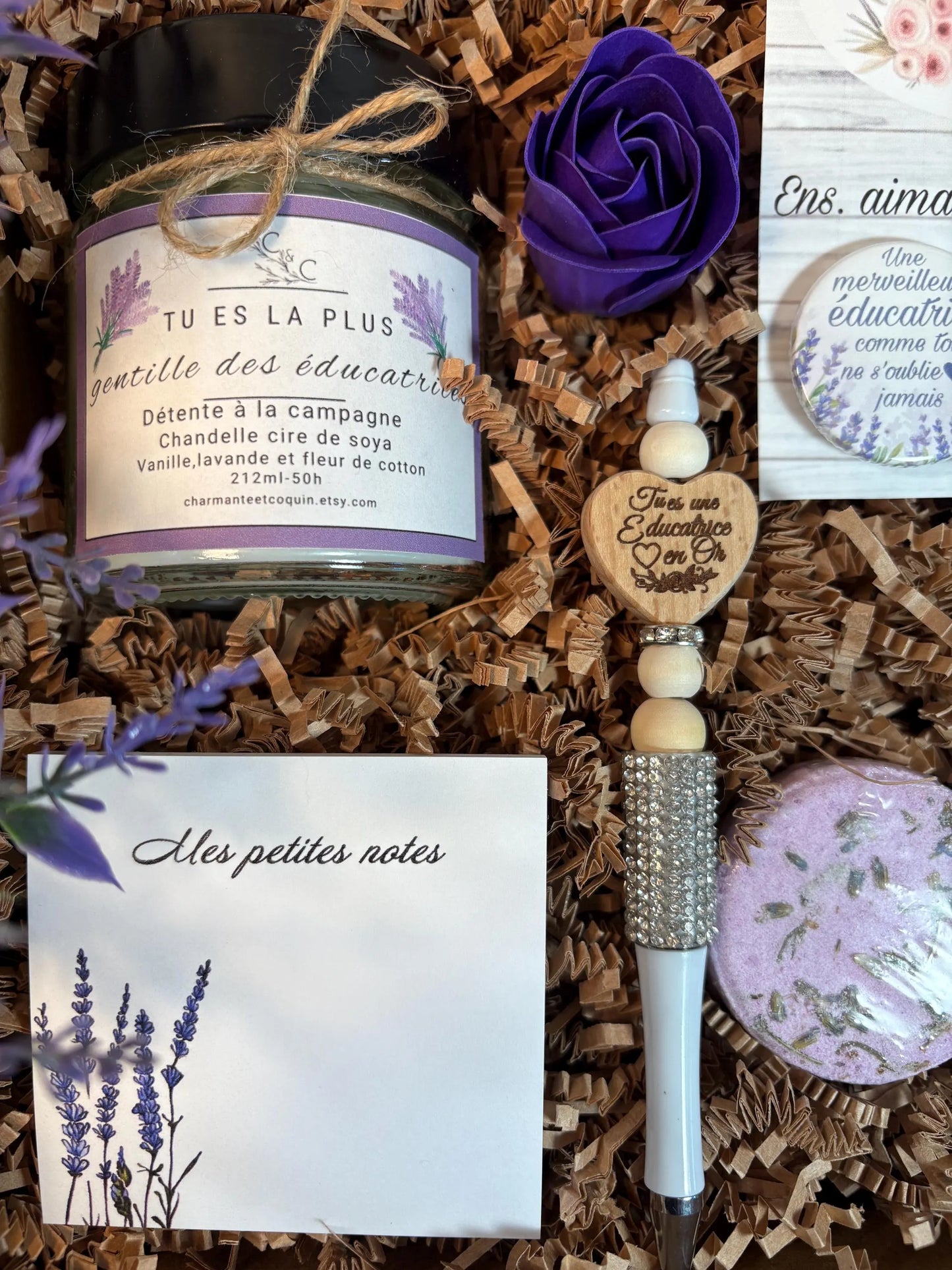 Boîte cadeaux personnalisés cadeaux pour éducatrice , cadeau remerciement éducatrice