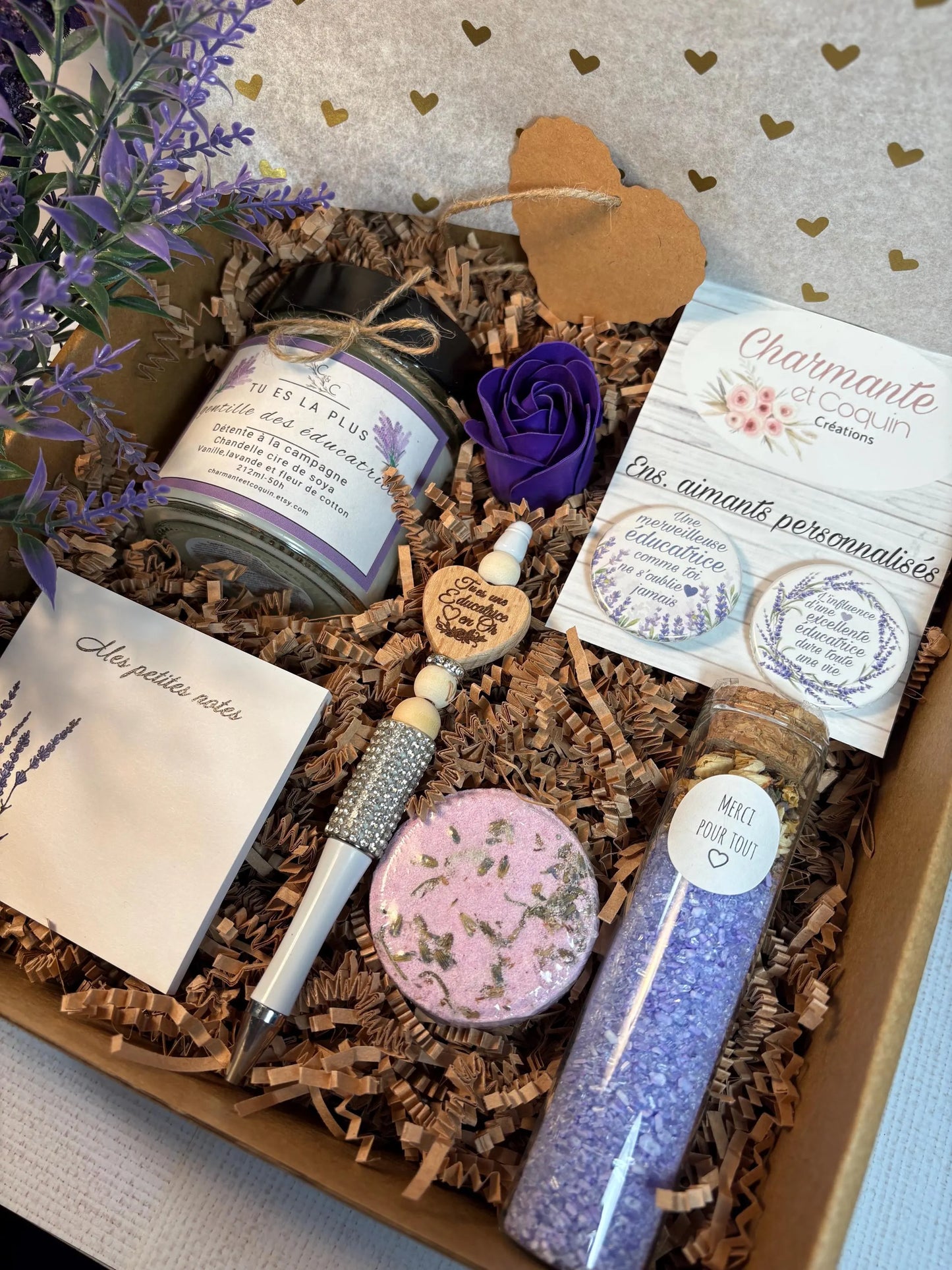 Boîte cadeaux personnalisés cadeaux pour éducatrice , cadeau remerciement éducatrice