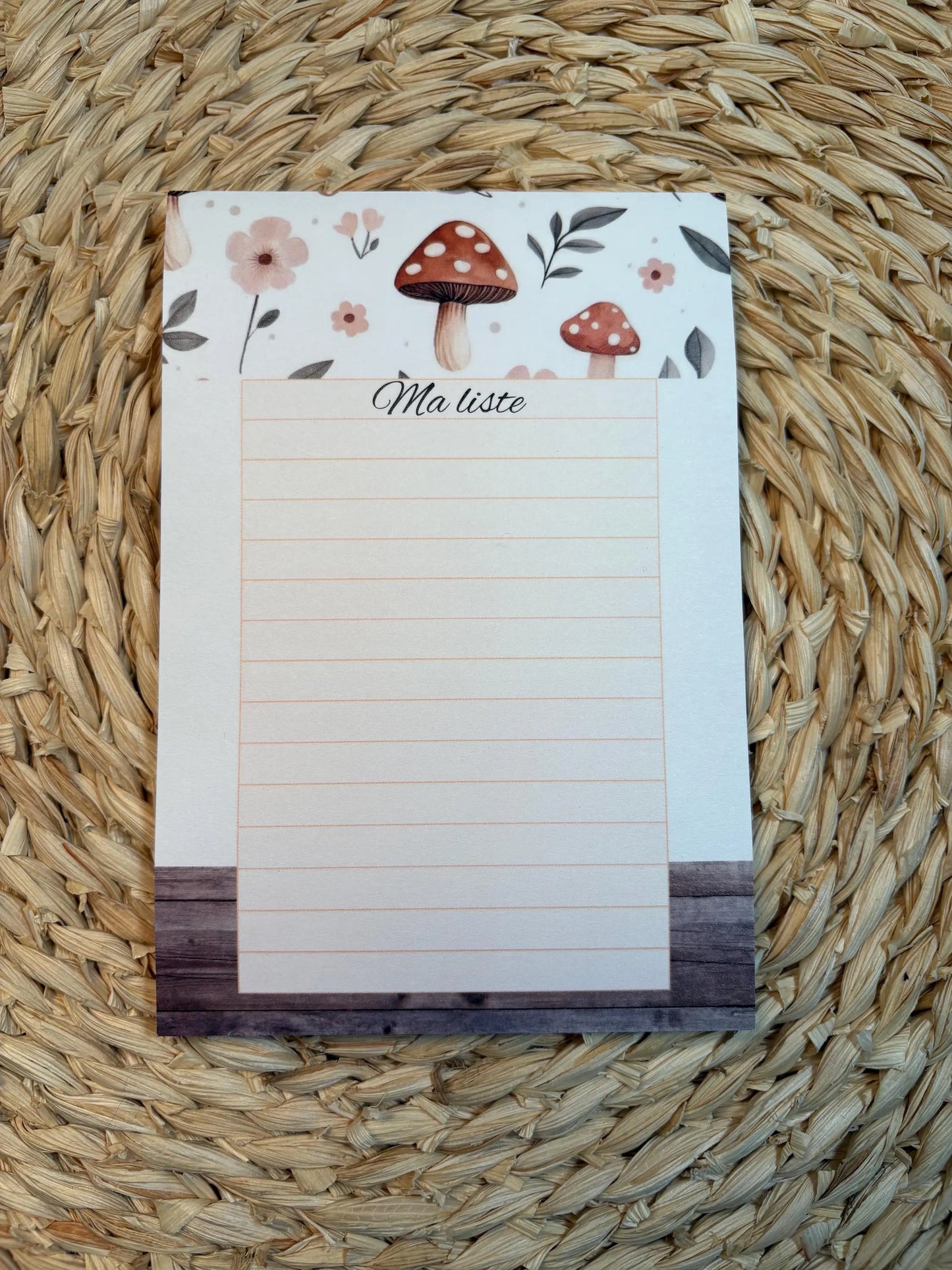 Ensemble de notes assortie sur le thème petits champignons aux couleurs d'automne